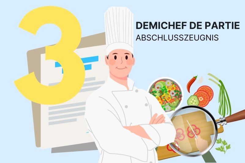 Zeugnis Demichef de cuisine: Note 3, befriedigend
