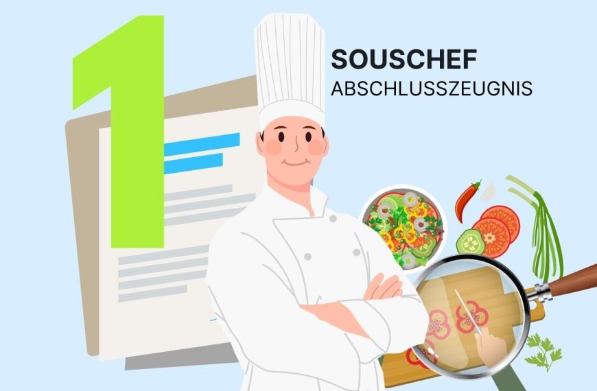 Zeugnis Vorlage Muster kostenlos Souschef stellvertretender Küchenchef, Note 1, sehr gut