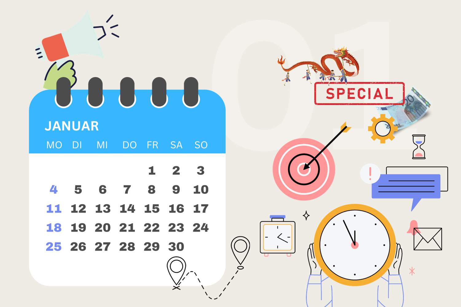 Januar - Aktionen planen in der Gastronomie