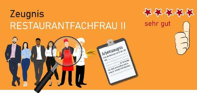 Zeugnis Restaurantfachfrau 2 -sehr gut-