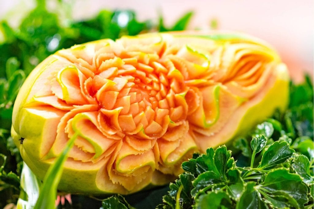 Geschnitzte Papaya