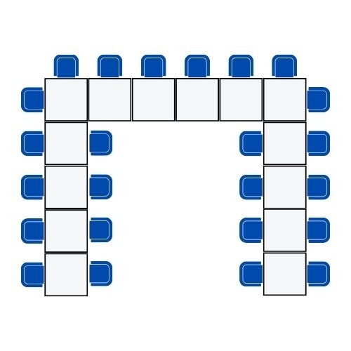 Bankettbestuhlung: Tischform U-Form