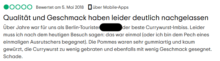 Restaurantbewertung 1