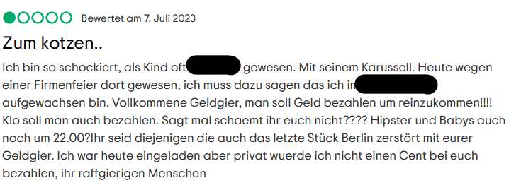 Schlechte Restaurant Bewertung Gier