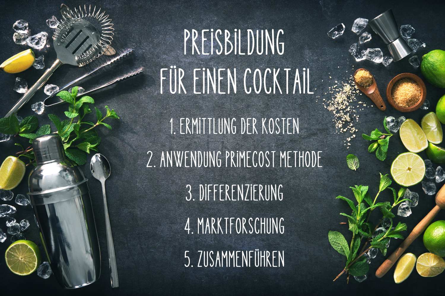 Preisbildung für einen Cocktail