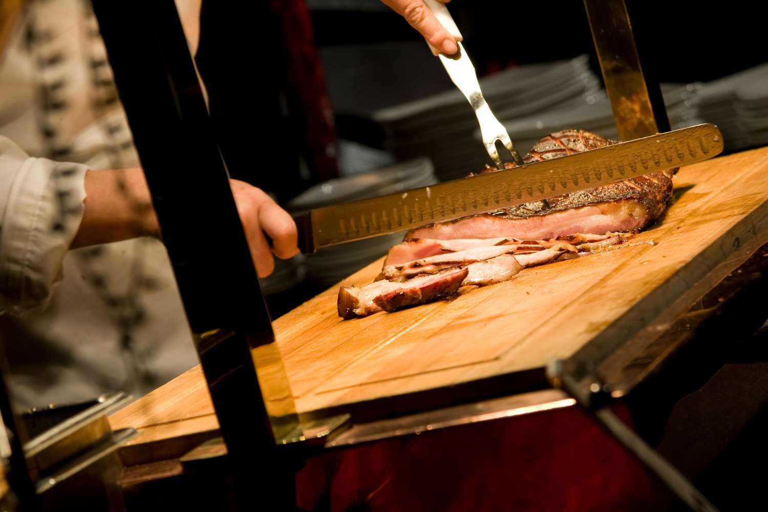 Carving Station beim Buffet Aufbau vorsehen