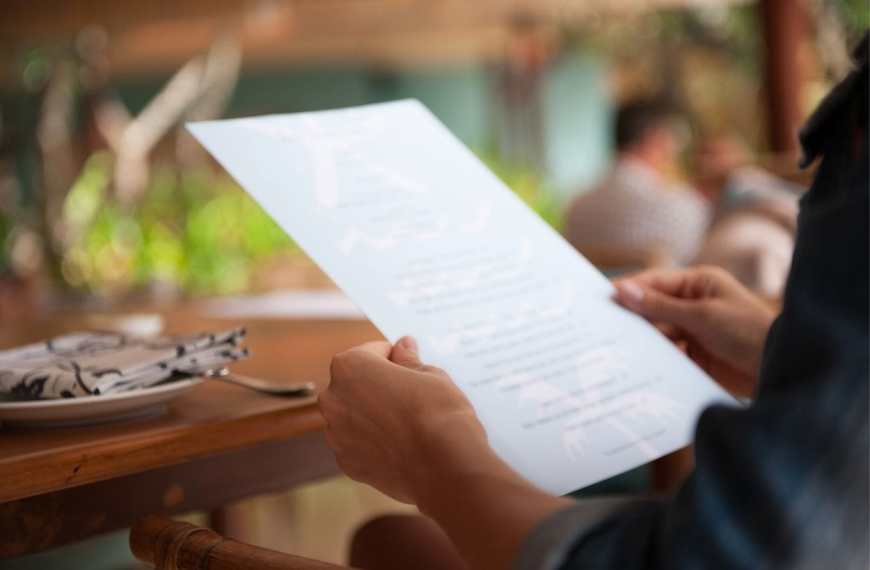 Speisekarte gestalten