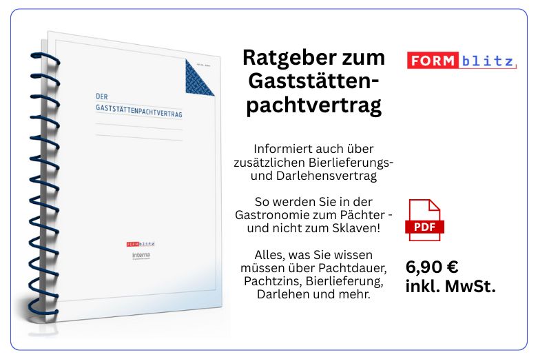 Formblitz Ratgeber zum Gaststättenpachtvertrag