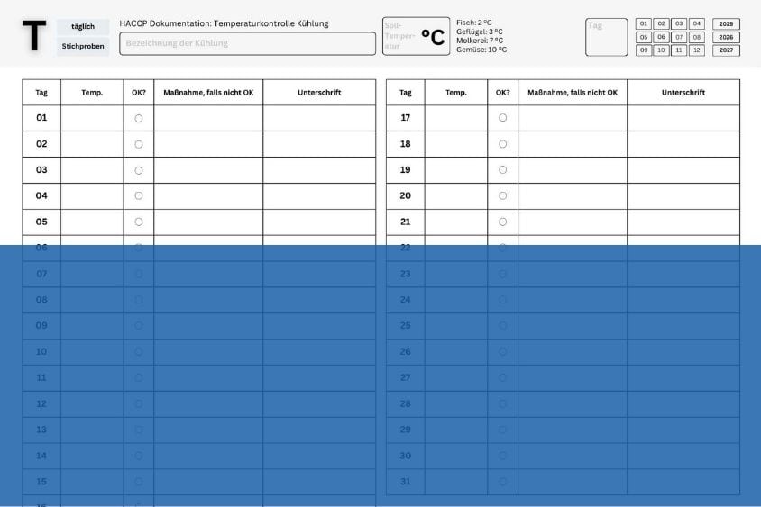 Download Temperaturkontrolle 1 Kühlung 1 Monat
